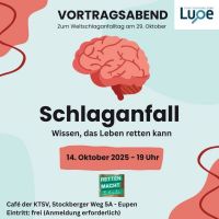 14.10.2025 VORTRAGSABEND: Schlaganfall – Wissen, das Leben retten kann
