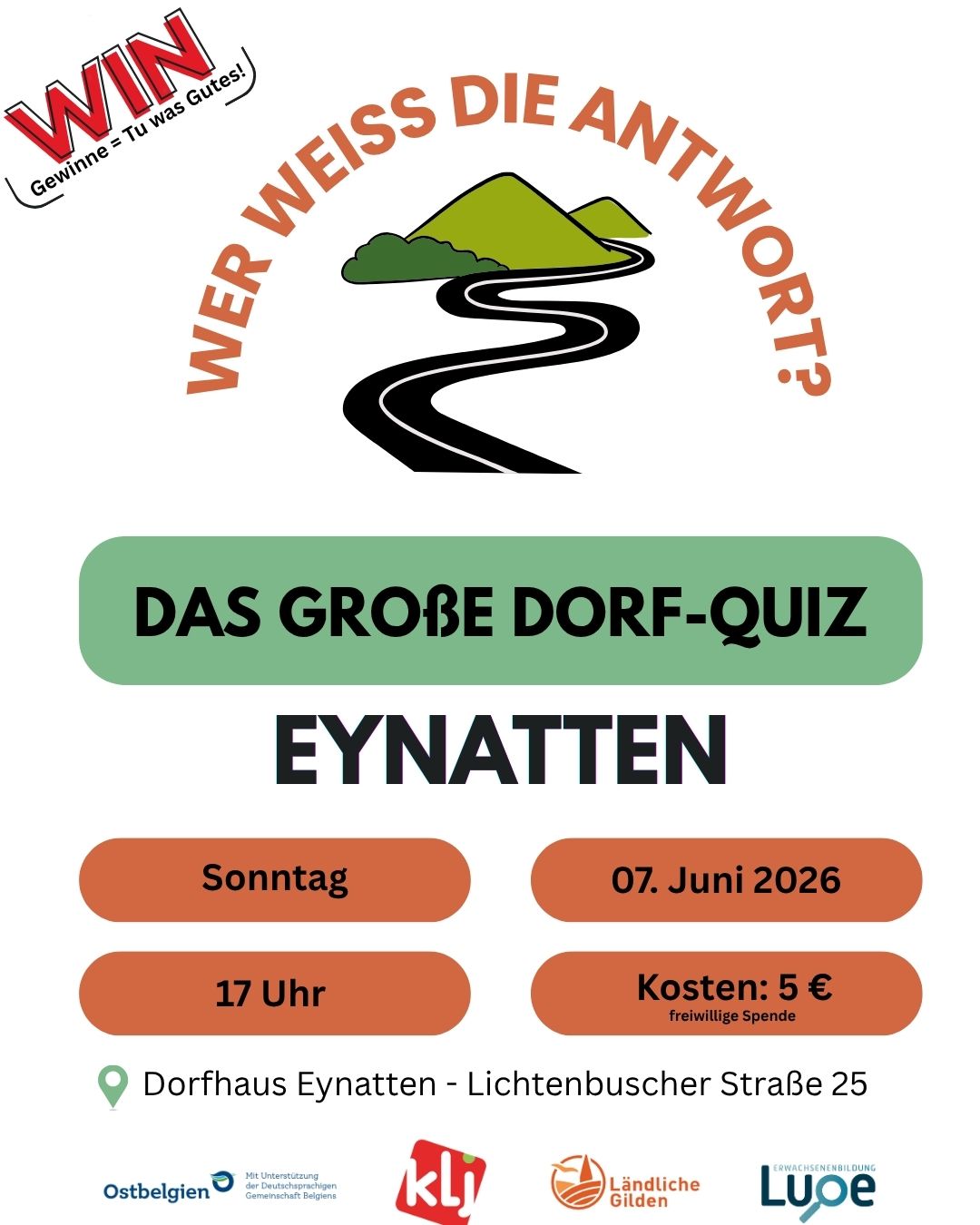 07.06.2026 – 17 Uhr Das große Dorf-Quiz: Wer weiß die Antwort? – Eynatten